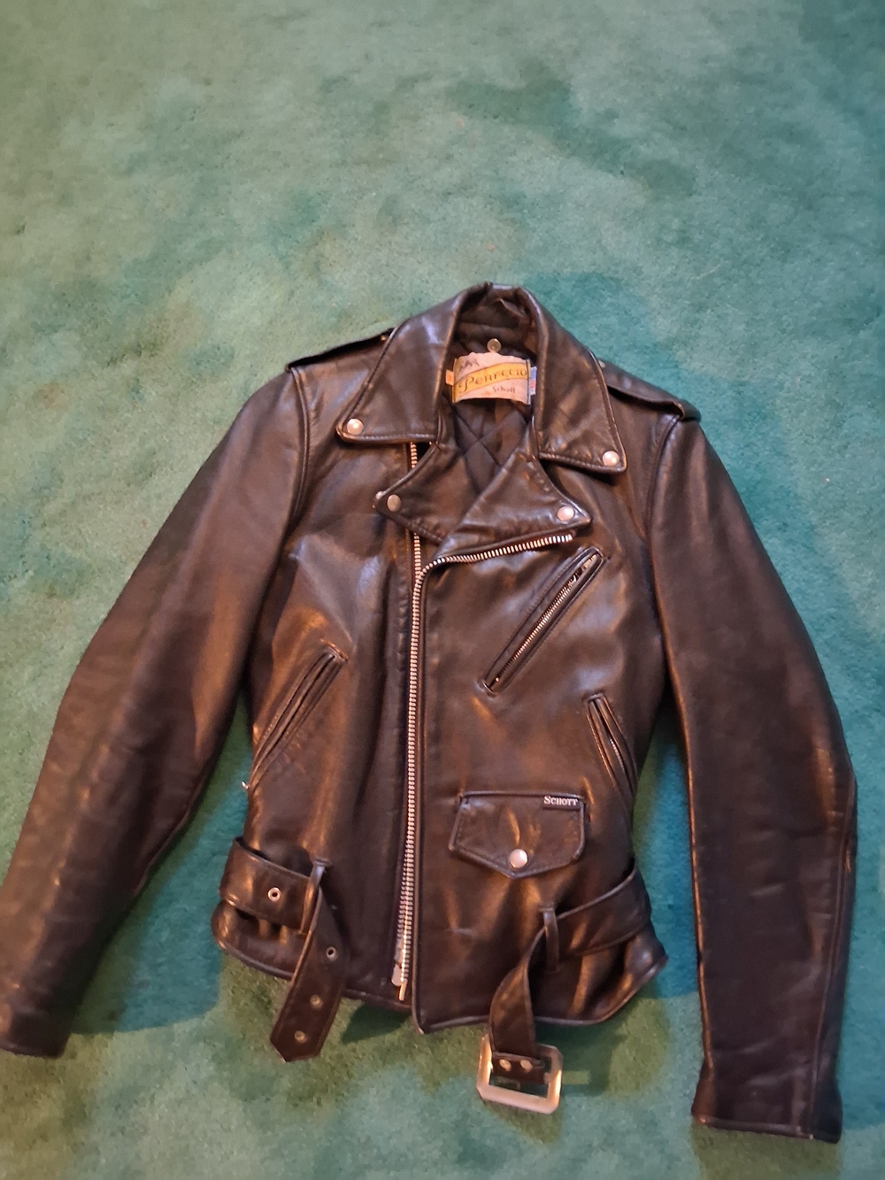 Schott Classic Black Leather Womans Biker Jacket